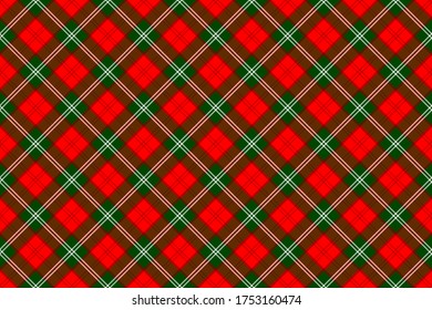 Scottish rectangle diagonal tartan for fabric, kilts, skirts, plaids and different designs.