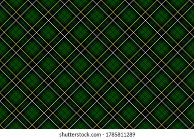 Tartán diagonal rectangular escocés para tejidos, faldas, planchas y diferentes diseños.
