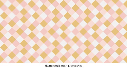 Baldosas rhombus escocesas de diseño gráfico vectorial sin fisuras. Fondo retro de formas cuadradas. Rhombus patrón geométrico sin costura, impresión de tela trenzada. Bonito escenario interminable.