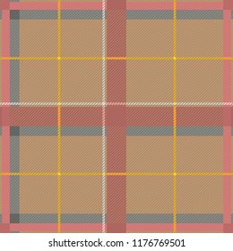 Scottish Tartan Checkered Seamless Pattern. Vector Repeat Background