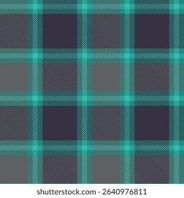 Scottish tartan in green and grey tones, Vector illustration
