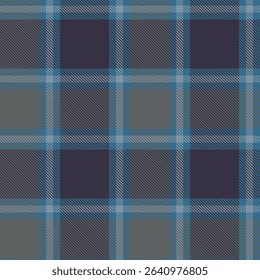 Scottish tartan in grey and blue tones, Vector illustration