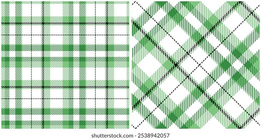 Padrão Tartan Escocês. Abstract Check Plaid Pattern Seamless Tartan Illustration Vetor Set for Scarf, Blanket, Other Modern Spring Summer Autumn Winter Holiday Fabric Print.