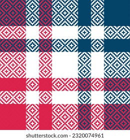 Scottish Tartan Pattern. Checker Pattern Traditional Scottish Woven Fabric. Lumberjack Shirt Flannel Textile. Pattern Tile Swatch Included.