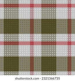 Scottish Tartan Pattern. Gingham Patterns Traditional Scottish Woven Fabric. Lumberjack Shirt Flannel Textile. Pattern Tile Swatch Included.