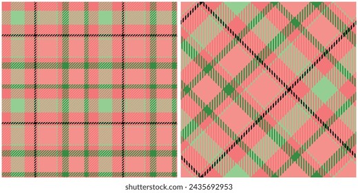 Scottish Tartan Pattern. Tartan Plaid Vector Seamless Pattern. Seamless Tartan Illustration Vector Set for Scarf, Blanket, Other Modern Spring Summer Autumn Winter Holiday Fabric Print.