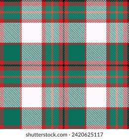 Scottish Tartan Plaid Seamless Pattern, Classic Plaid Tartan. Traditional Scottish Woven Fabric. Lumberjack Shirt Flannel Textile. Pattern Tile Swatch Included.