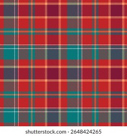 Scottish Tartan Plaid Padrão Sem Costura, Padrões Gingham. Camiseta Flanela Tartan Padrões. Ilustração de vetor de azulejos na moda para papéis de parede.