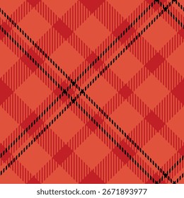 Padrão Escocês Tartan Plaid Sem Costura, Padrão Plaids Sem Costura. Modelo para Ornamento de Design. Textura de malha perfeita. Ilustração de vetor