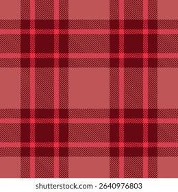 Scottish tartan in red and brown tones, Vector illustration
