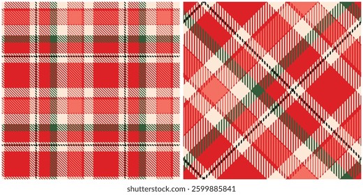 Scottish Tartan Seamless Pattern. Abstract Check Plaid Pattern Seamless Tartan Illustration Vector Set for Scarf, Blanket, Other Modern Spring Summer Autumn Winter Holiday Fabric Print.