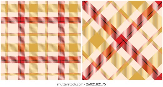 Scottish Tartan Seamless Pattern. Abstract Check Plaid Pattern Template for Design Ornament. Seamless Fabric Texture.