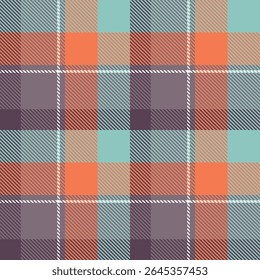 Tartan escocês padrão sem emenda. Padrão de xadrez abstrato tecido escocês tradicional. Camisa Lumberjack Flannel Têxtil. Amostra De Bloco Padrão Incluída.
