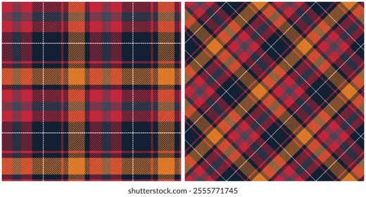 Scottish Tartan Seamless Pattern. Checkerboard Pattern Seamless Tartan Illustration Vector Set for Scarf, Blanket, Other Modern Spring Summer Autumn Winter Holiday Fabric Print.