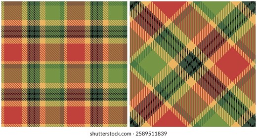 Scottish Tartan Seamless Pattern. Classic Plaid Tartan Seamless Tartan Illustration Vector Set for Scarf, Blanket, Other Modern Spring Summer Autumn Winter Holiday Fabric Print.