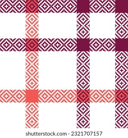Patrón escocés de Tartán sin mar. Plantilla de patrones de Gingham para el ornamento de diseño. Textura De Tela Sin Precedentes.