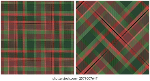 Scottish Tartan Seamless Pattern. Gingham Patterns Traditional Scottish Woven Fabric. Lumberjack Shirt Flannel Textile. Pattern Tile Swatch Included.