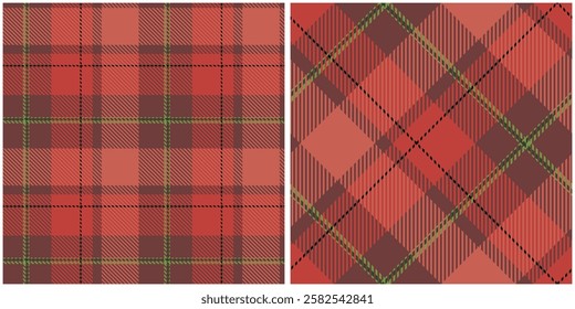 Scottish Tartan Seamless Pattern. Tartan Seamless Pattern Seamless Tartan Illustration Vector Set for Scarf, Blanket, Other Modern Spring Summer Autumn Winter Holiday Fabric Print.