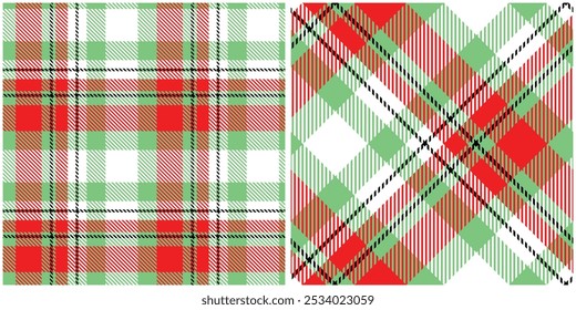 Tartan escocês padrão sem emenda. Padrões Xadrez Sem Costura Tecido Escocês Tradicional. Camisa Lumberjack Flannel Têxtil. Amostra De Bloco Padrão Incluída.