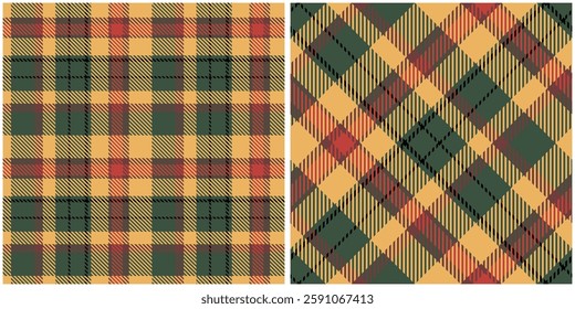 Scottish Tartan Seamless Pattern. Tartan Plaid Vector Seamless Pattern. Template for Design Ornament. Seamless Fabric Texture.