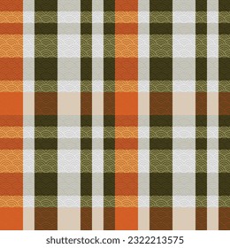 Schottisches Tartan Nahtloses Muster. Plaid Muster Seamless Traditional Scottish Woven Fabric. Lumberjack Shirt Flannel Textil. Muster-Tile-Armbanduhr inbegriffen.
