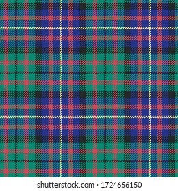 Scottish tartan traditional clan ornament repeatable pattern, textile texture from plaid, tablecloths, shirts, clothes, dresses, bedding, blankets. editable vector illustration