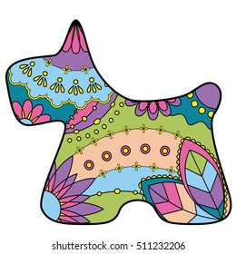 scottish terrier colorful silhouette