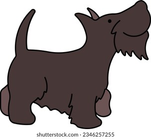 Scottish terrier dog Scottish Airedale animal Outline eps