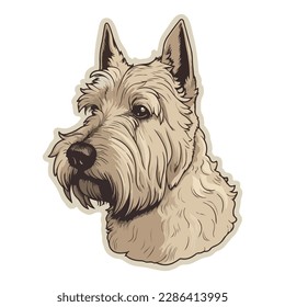Scottish Terrier Dog Flat Icon Isolated On White Background