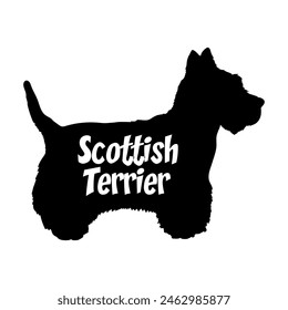 Scottish Terrier Dog silhouette dog breeds logo dog monogram vector