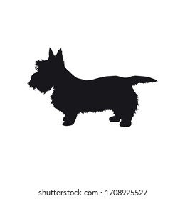 Scottish terrier duct tape dog breed vector logo