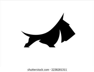 scottish terrier logo. minimalist style