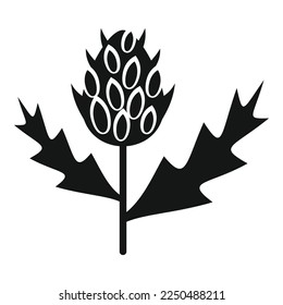 Scottish thistle icon simple vector. Milk plant. Marianum circle