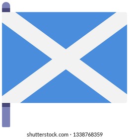 Scottland flag vector illustration in flat color design