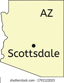 Scottsdale Arizona On A Map Scottsdale Arizona Location Map Stock Vector (Royalty Free) 1792122023 |  Shutterstock