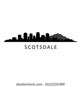 Scottsdale City Minimalist Skyline Silhouette Vector.