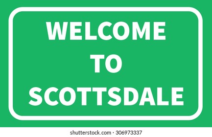 Scottsdale road sign background. Vector illustration EPS8