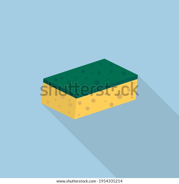 Scouring pads spong for housework cleaning. Vector\
illustration. Eps 10.
