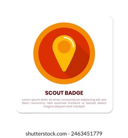 Scout-Aktivitätsabzeichen Symboldesign