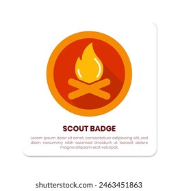 Scout-Aktivitätsabzeichen Symboldesign