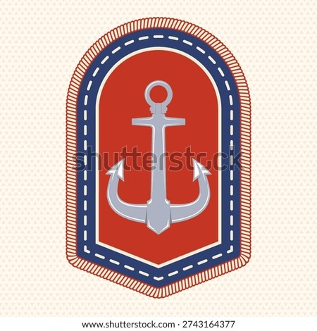Scout badge with Anchor marine. Vector. Merit patch, sticker for camping outdoor and academic activities