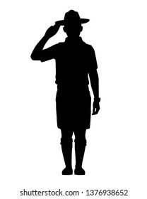 Scout Boy Silhouette Vector