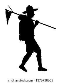 Scout Boy Silhouette Vector Stock Vector (Royalty Free) 1376938655 ...