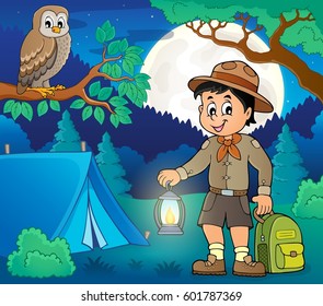 Scout boy theme image 5 - eps10 vector illustration.