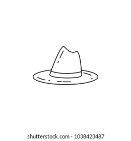 scout hat icon. Element of camping and outdoor recreation for mobile concept and web apps. Thin line icon for website design and development, app development. Premium icon on white background