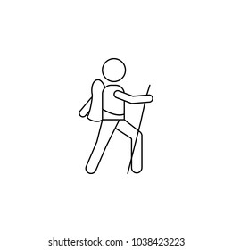 scout icon. Element of camping and outdoor recreation for mobile concept and web apps. Thin line icon for website design and development, app development. Premium icon on white background