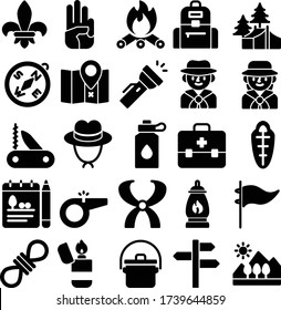 Scout kids solid black Icons 