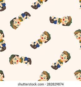 scout ,seamless pattern