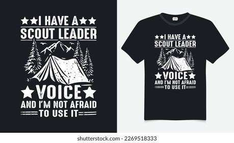 Scout Silhouette Vektorgrafiken T-Shirt Design Vintage handgezeichnet Abenteuerwanderung, Camping Berg, kann für T-Shirts Drucke Scout Camp Vektorgrafiken Ich habe eine Scout Leader Stimme