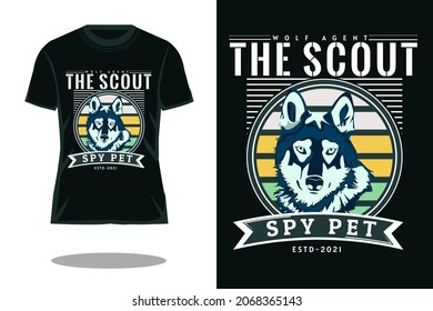 the scout spy pet retro t shirt design